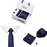 Luxury Silk Paisley Tie for Men — Extra-Long Woven Jacquard Necktie Suits & Weddings - Others In Fashion