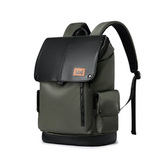 Leather Flip Backpack 20–35L – Business Commuter & School Laptop Rucksack
