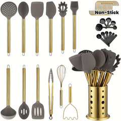39pcs Stainless Steel & Silicone Cookware Set by Snagg A Utensil