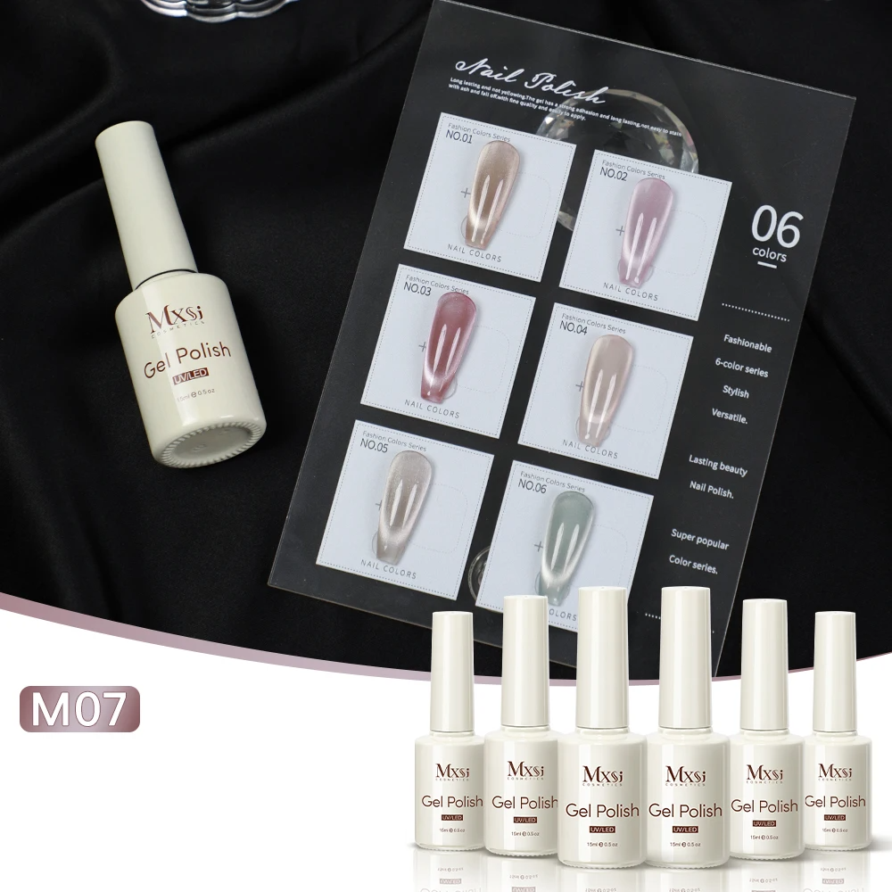 Professional 15ml Magnetic Crystal Cat Eye Gel Collection – 6 Piece High Pigment Red & Pink Reflective System