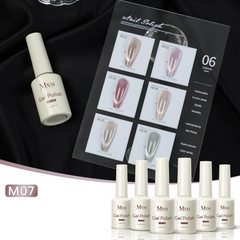 Professional 15ml Magnetic Crystal Cat Eye Gel Collection – 6 Piece High Pigment Red & Pink Reflective System