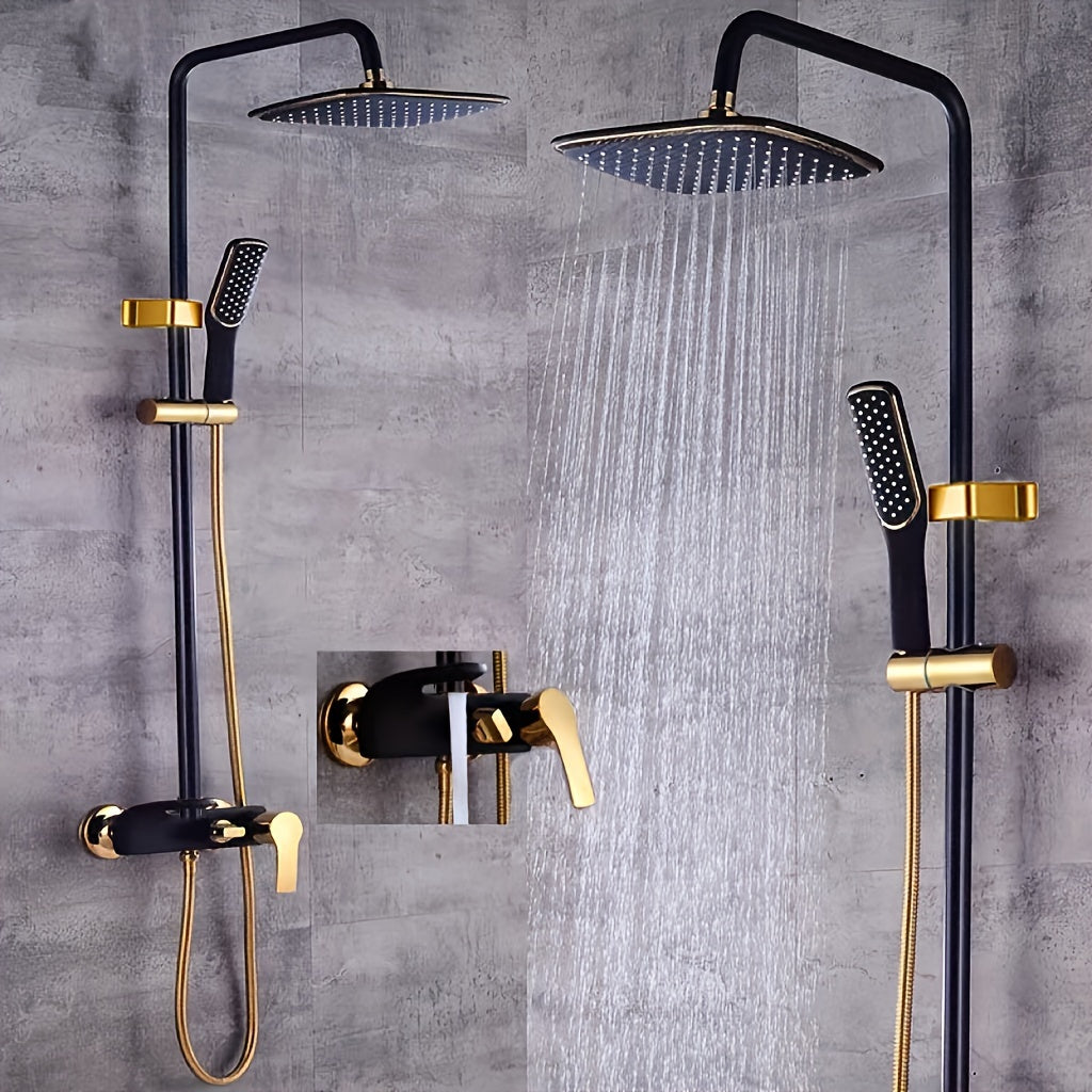 Vintage Gold & Black Shower System by Snagg A Shower Head