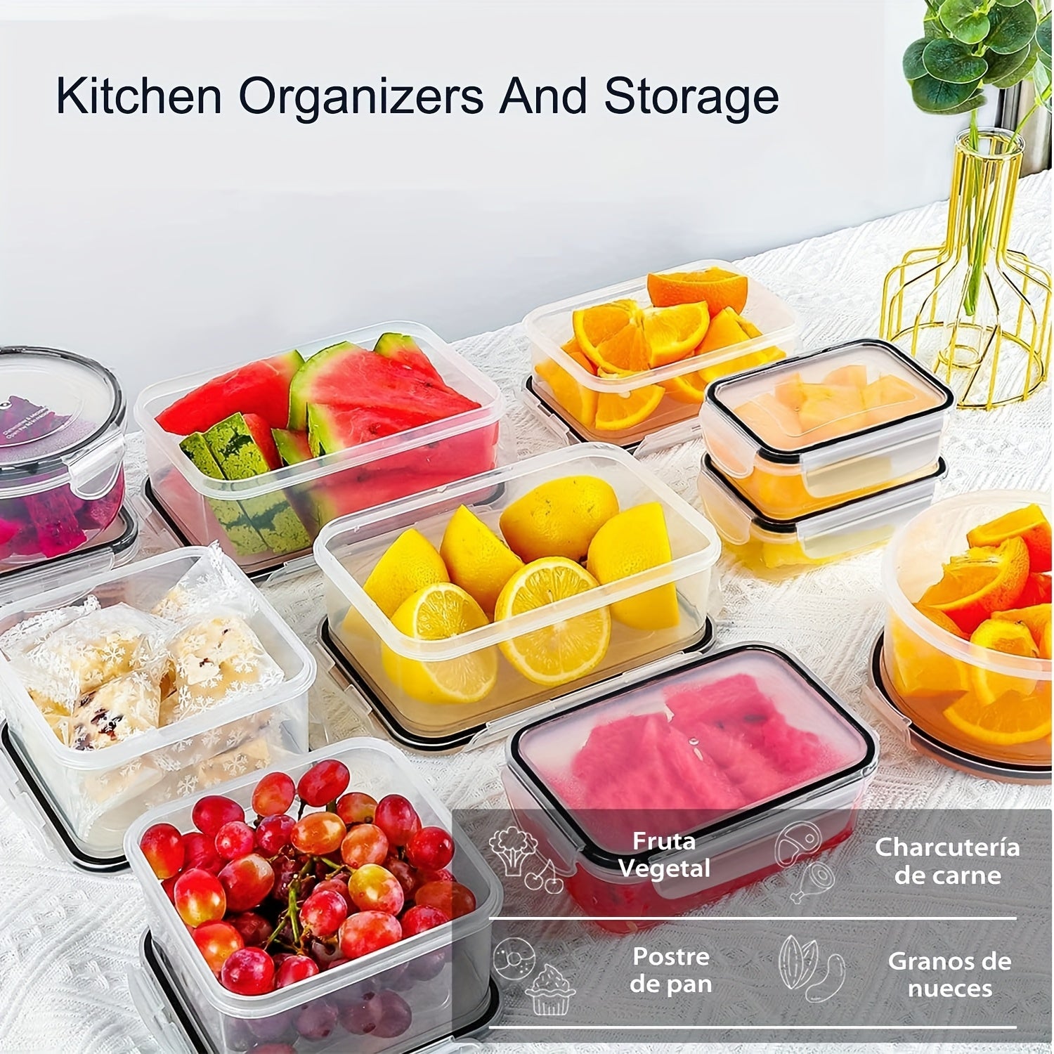 48pcs Airtight Food Storage Containers Set by Snagg A Container