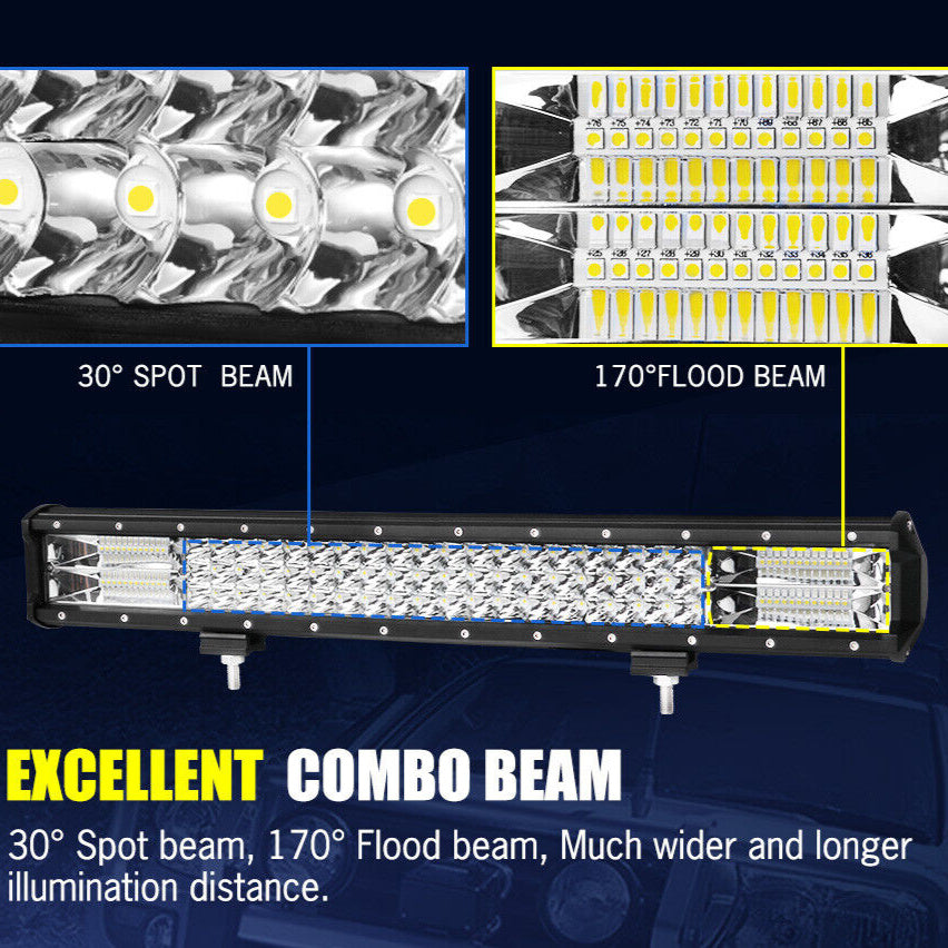 23inch Osram LED Light Bar Spot Flood Driving Offroad Lamp 23’’ 4WD 4x4 - Exterior Accessories
