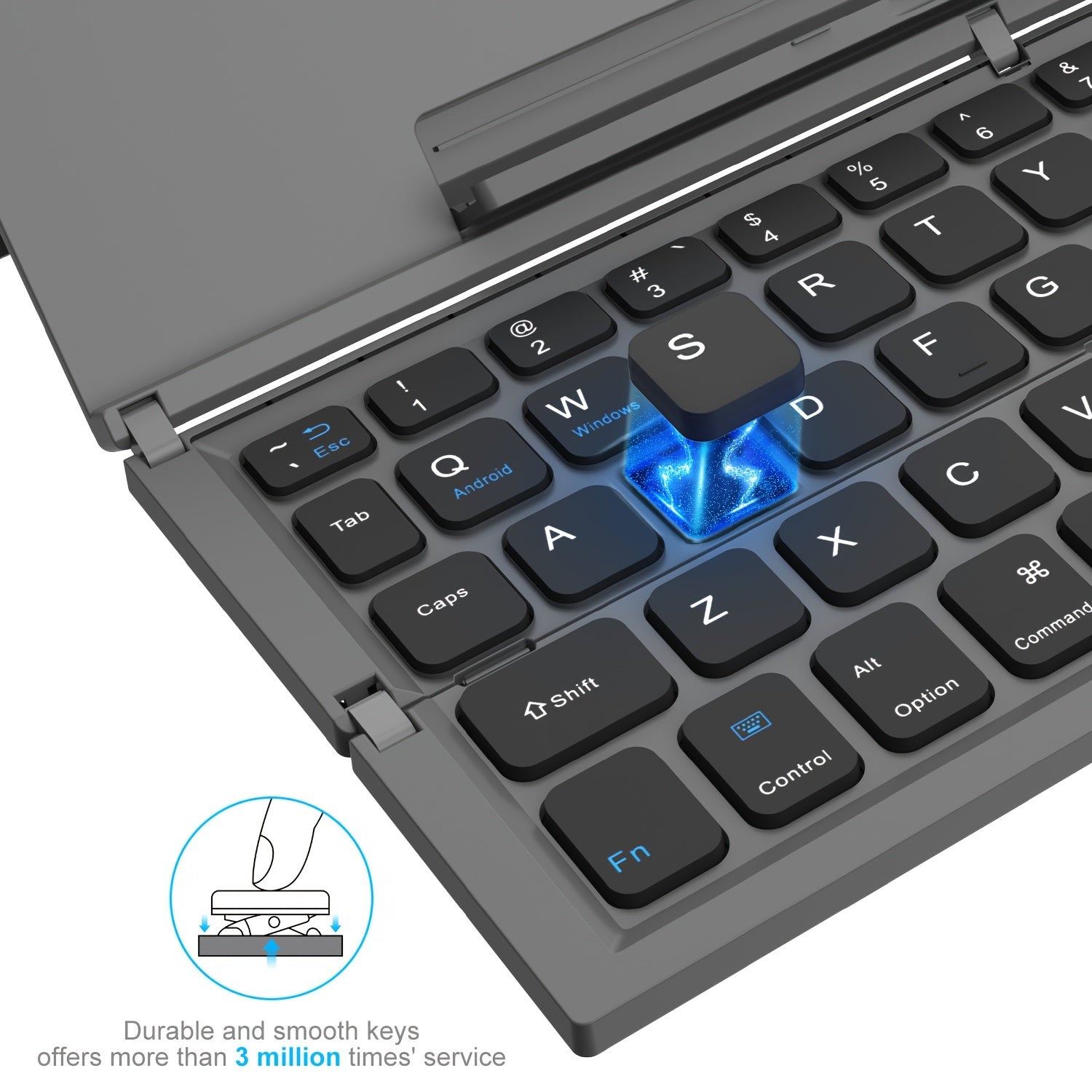 Portable Wireless Keyboard For IOS & Android Tablet by Snagg A Wireless Keyboard