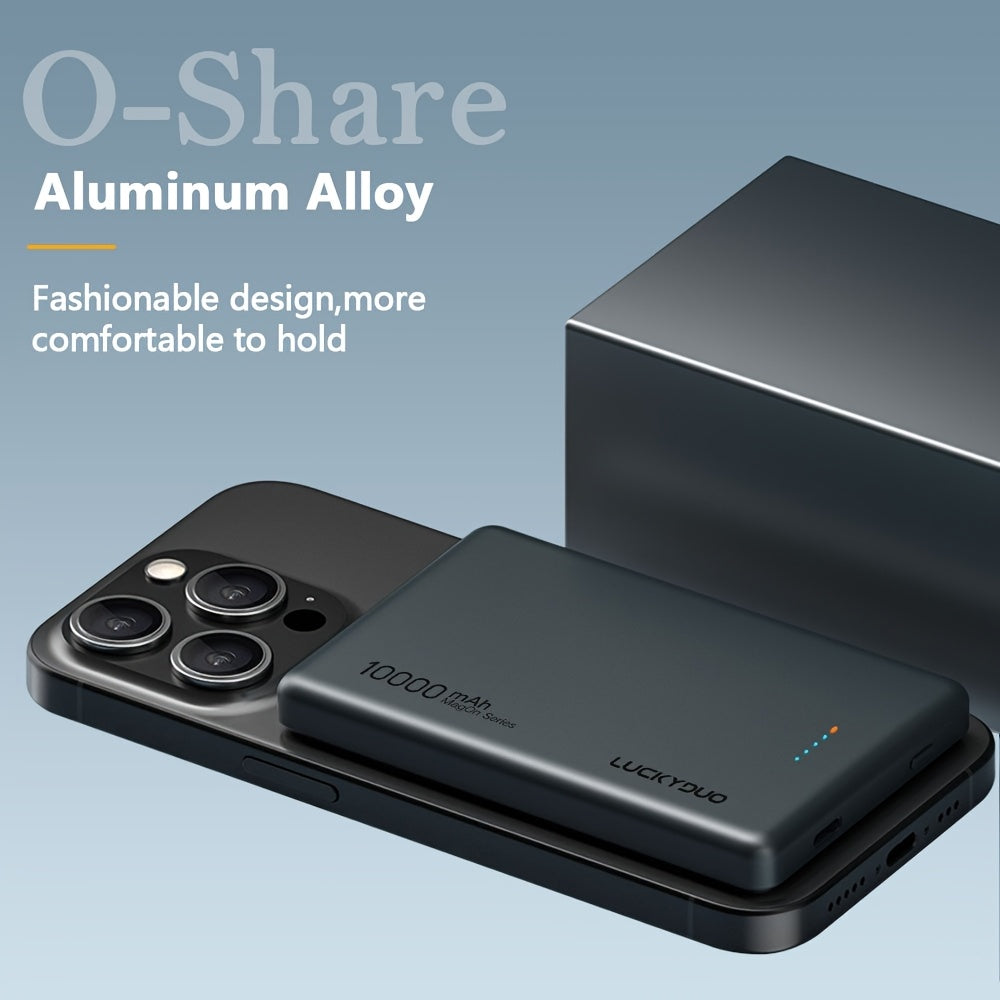 10000 MAh Slim Wireless Power Bank Compatible For IPhone Series by Snagg A Power Bank