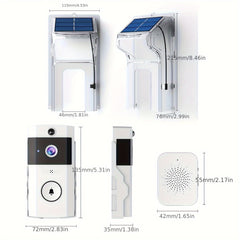 Wireless Solar Powered Video Doorbell HD Camera with Motion Detection by Snagg A Doorbell Camera