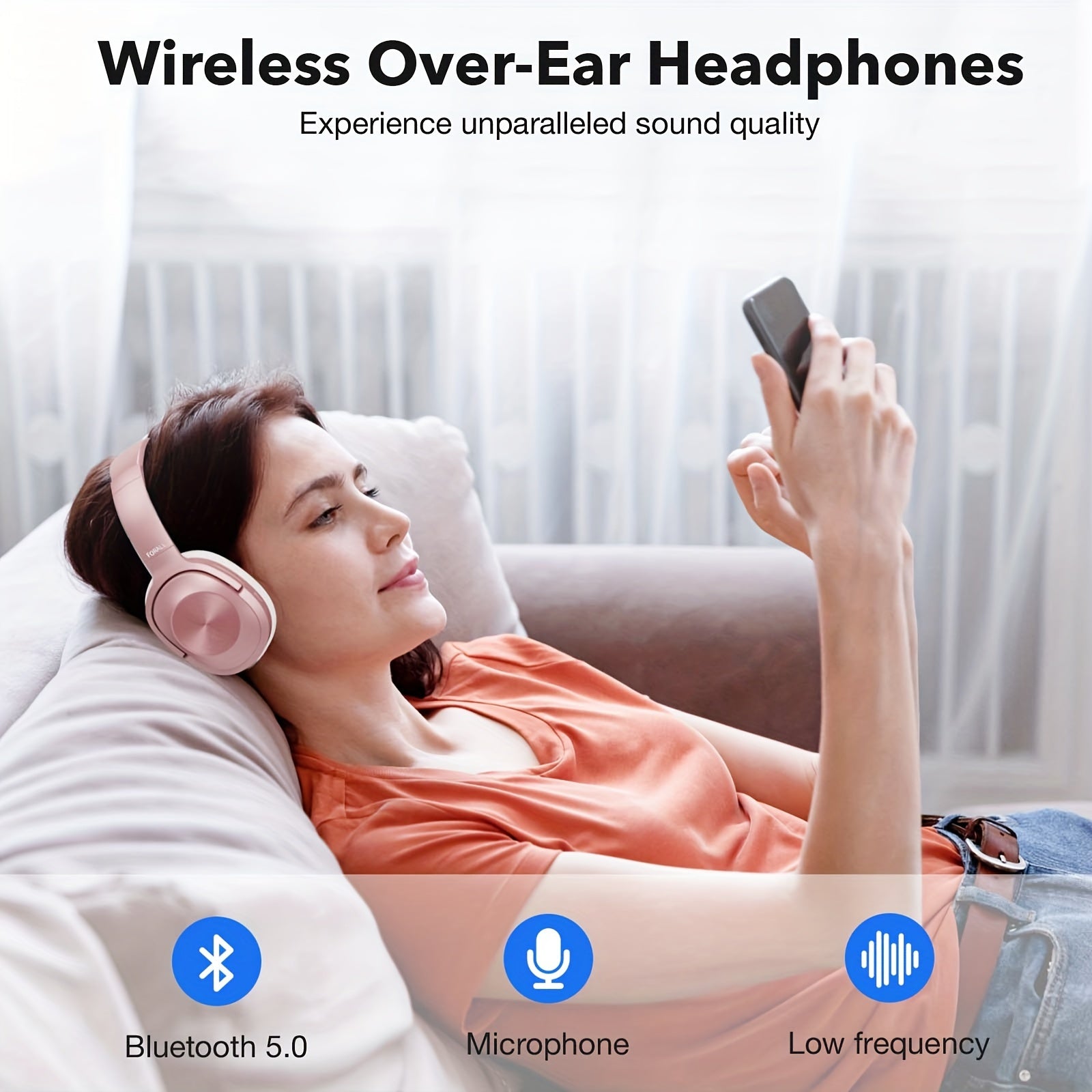 Wireless ANC Headphones | Over-Ear Hi-Res Audio Headset (40H Playtime) by Snagg A Headphone