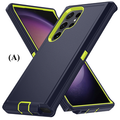 Armor Shockproof Defender Case – for Samsung Galaxy S22 Series - A - Black & Green / Pc + tpu / S22plus - Phone Cases