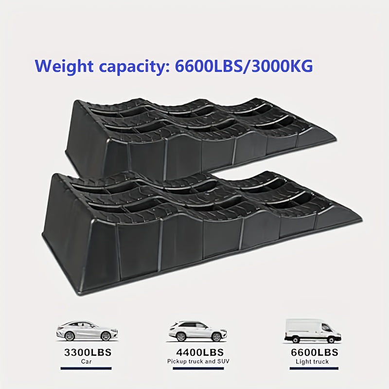 3 Step Ramp System with 3 Ton Load Capacity by Snagg A Wheel Chock