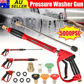 5000PSI 3IN1 High Pressure Washer Gun Lance with Nozzle - Power Tools Gadget