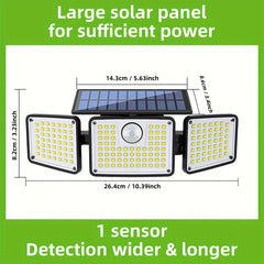 2pcs 3 Head Outdoor Motion Sensor Solar Light by Snagg An Outdoor Light