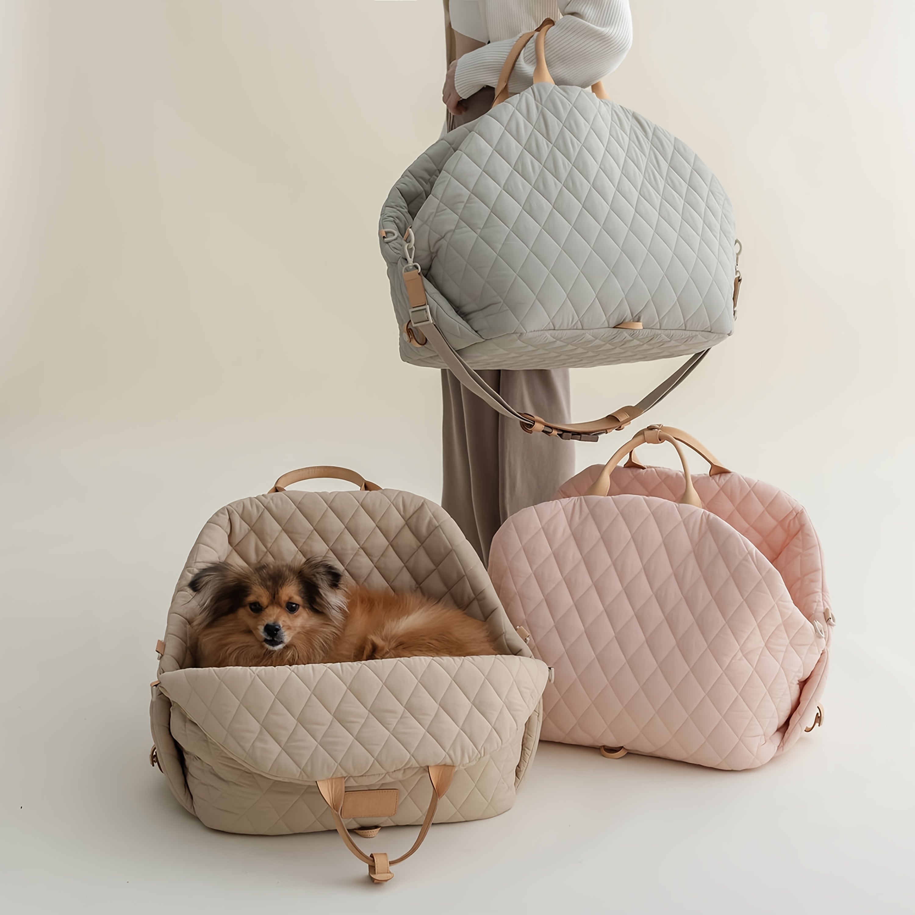 Quilted Pet Travel Bag with Removable Bed by Snagg A Pet Carrier