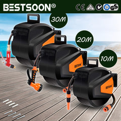 Retractable Garden Hose Reel with Auto Rewind by Snagg A Garden Hose