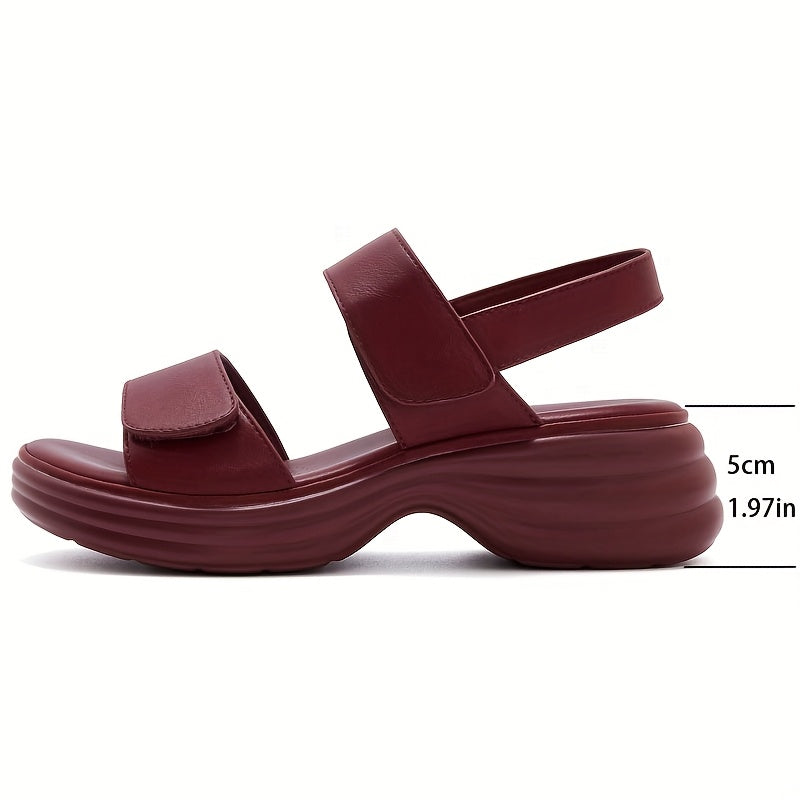 Women’s Platform Sandals With Adjustable Hook-and-Loop Straps by SnaggIt