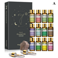 12pcs/15pcs Aromatherapy Essential Oil Set - 100% Pure Botanical Library for Diffusion, Wellness & Environmental Purification