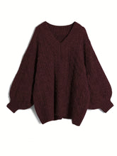 Plus Size Women’s V-Neck Sweater by Snagg A Top