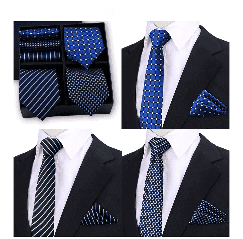 Formal Men’s Tie Collection — 3 Luxury Neckties & Handkerchiefs - Others In Fashion