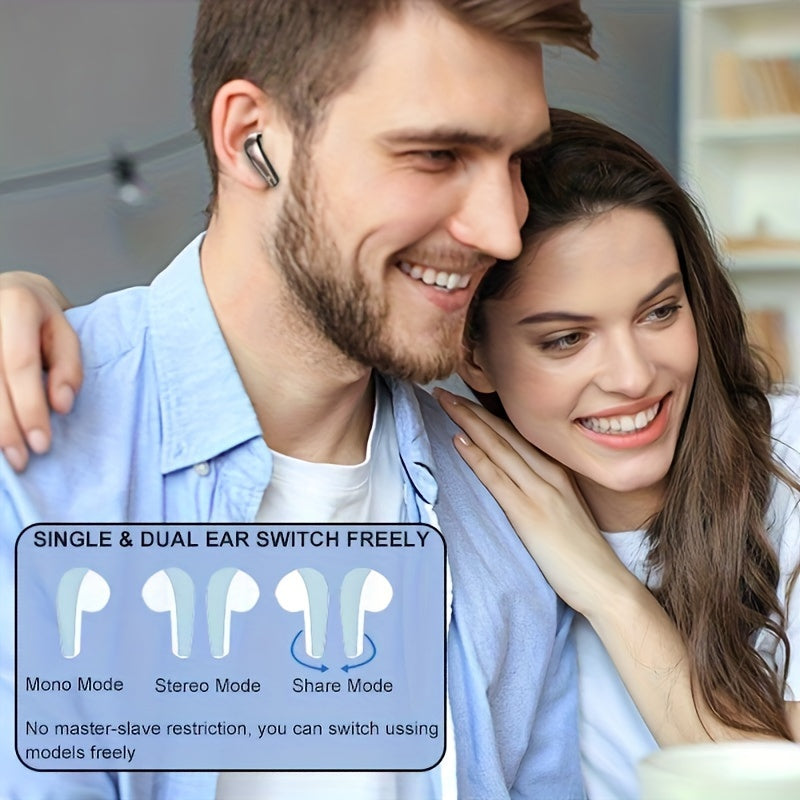 Wireless Earbuds | In-Ear Headphones with Mic, Touch Control & LED Display (40H Playtime) by Snagg An EarBud