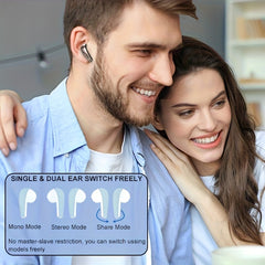 Wireless Earbuds | In-Ear Headphones with Mic, Touch Control & LED Display (40H Playtime) by Snagg An EarBud