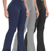 Women’s 3-Pack High-Waisted Cross Waistband Yoga Pants by Snagg A Pant