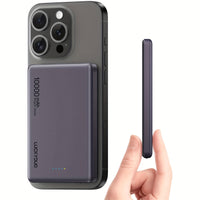 10000mAh Wireless Magnetic Power Bank Battery Pack, by Snagg A Power Bank
