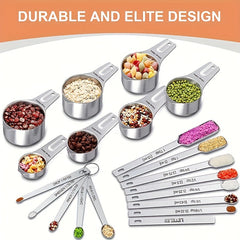 Measuring Cup & Spoon Set Stainless Steel Precision Tools by Snagg A Measuring Set