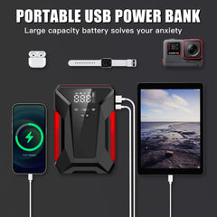 7000A Peak Portable Car Jump Starter with Tire Inflator