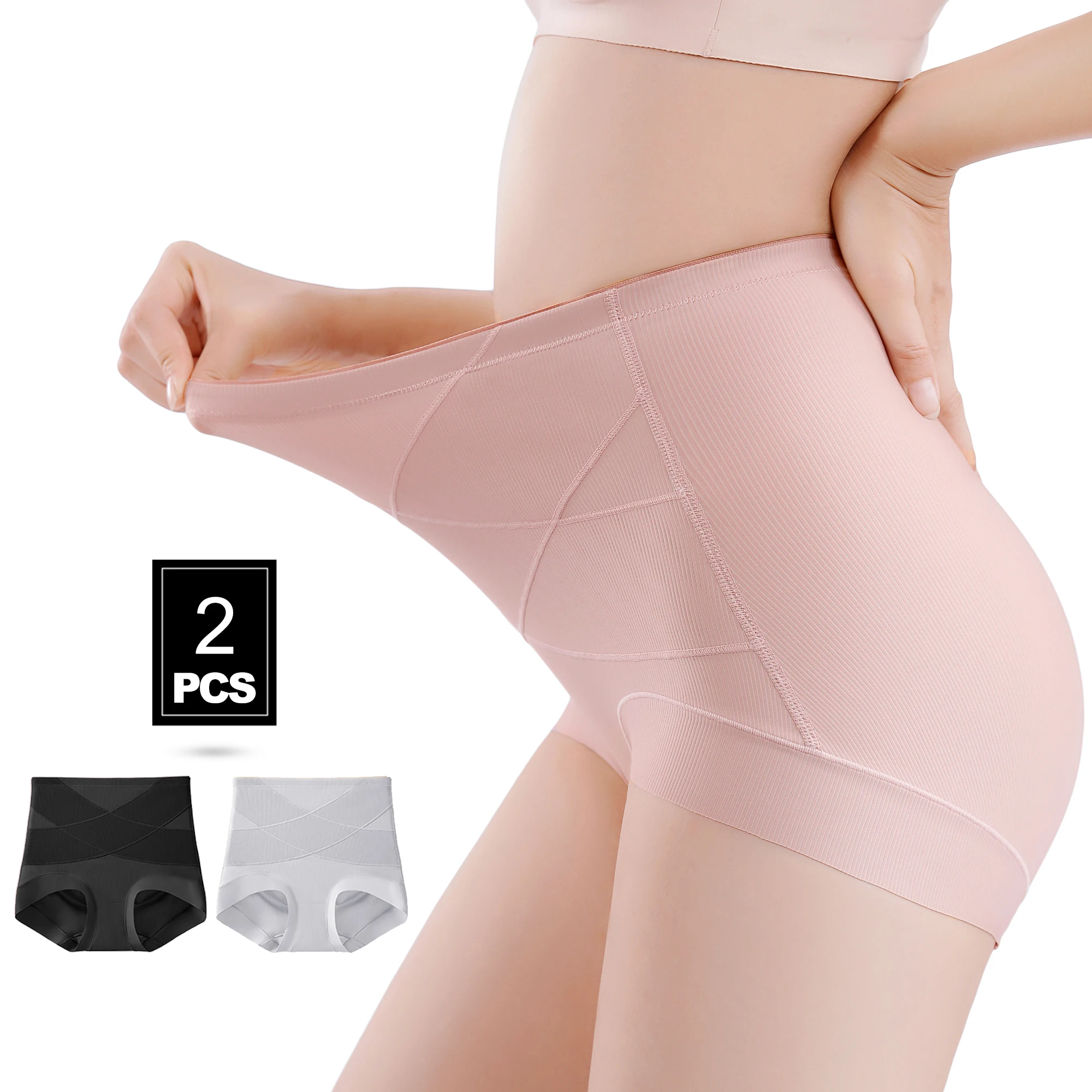 High Waist Tummy Control Briefs | 2-Pack Body Shaper Shapewear All-Day Comfort
