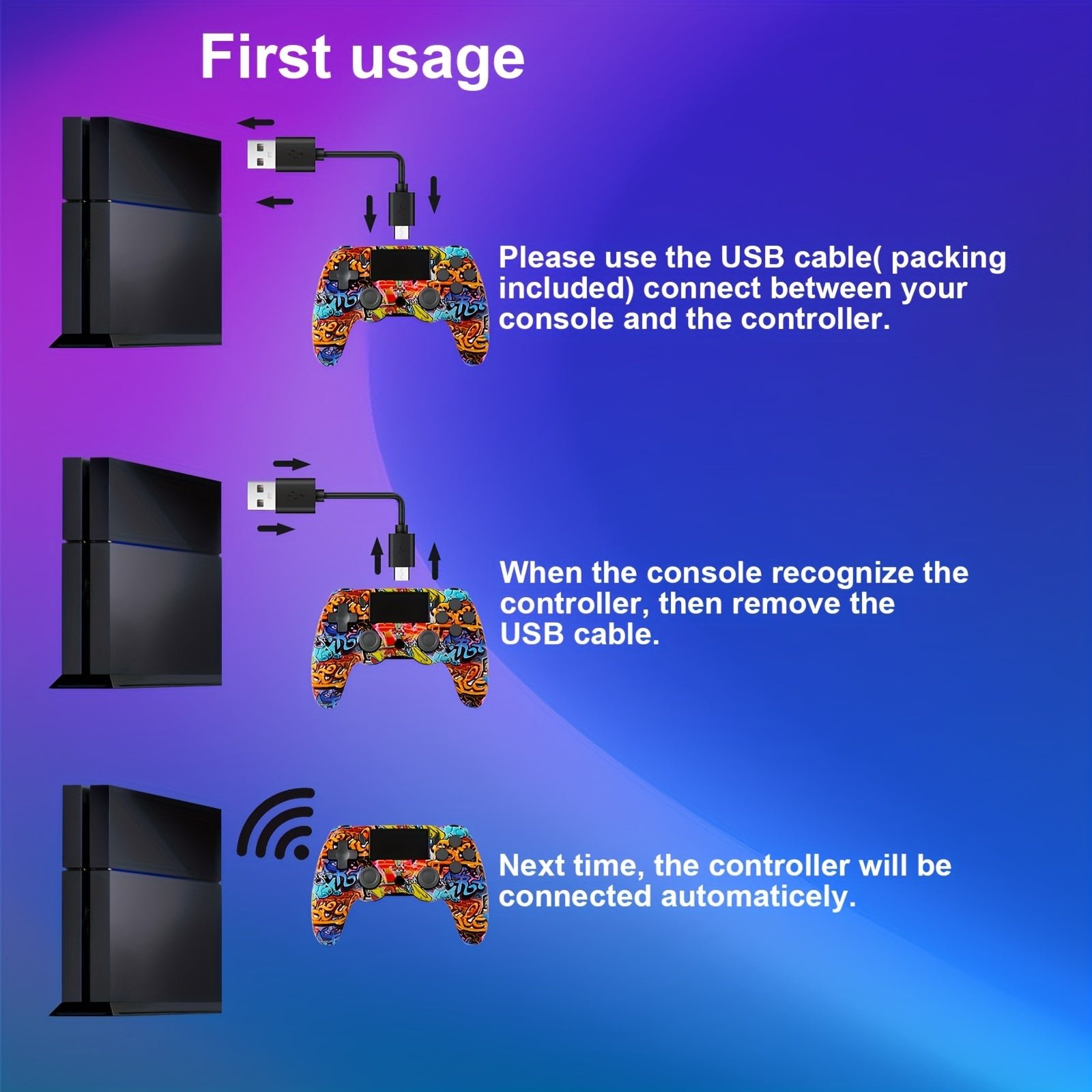 Wireless Game Controller Compatible With PS3, PS4 & PC by Snagg A Game Controller