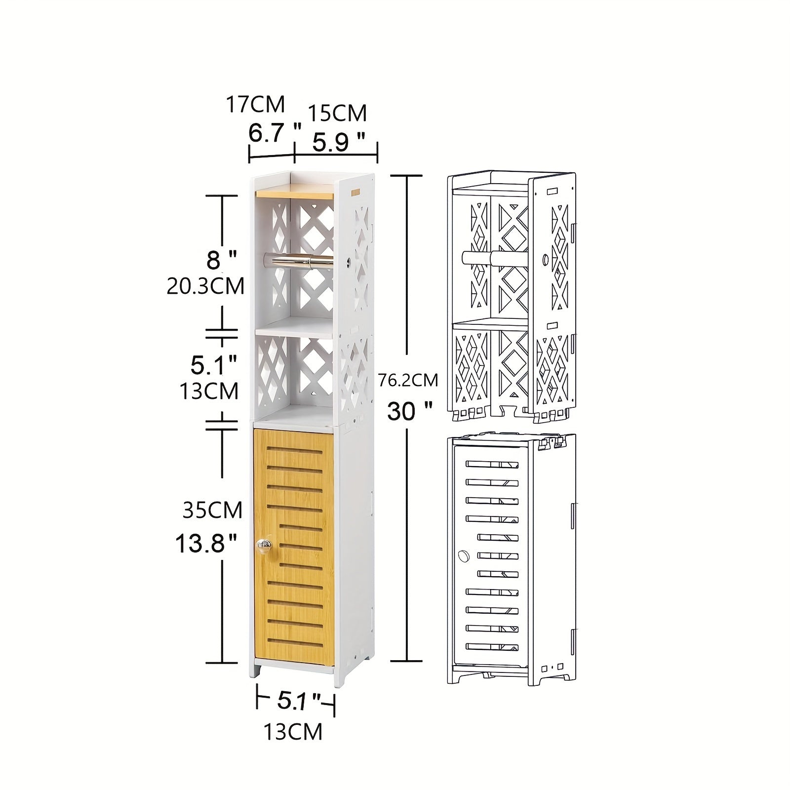Bathroom Tissue Cabinet with Roll Holder by Snagg A Cabinet