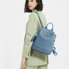 Zency Women's Genuine Leather Backpack High-Quality School Bag Travel Female Shopper Shoulder Satchel Rucksack Commuter