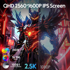 16" Portable Gaming Monitor - 2.5K 144Hz