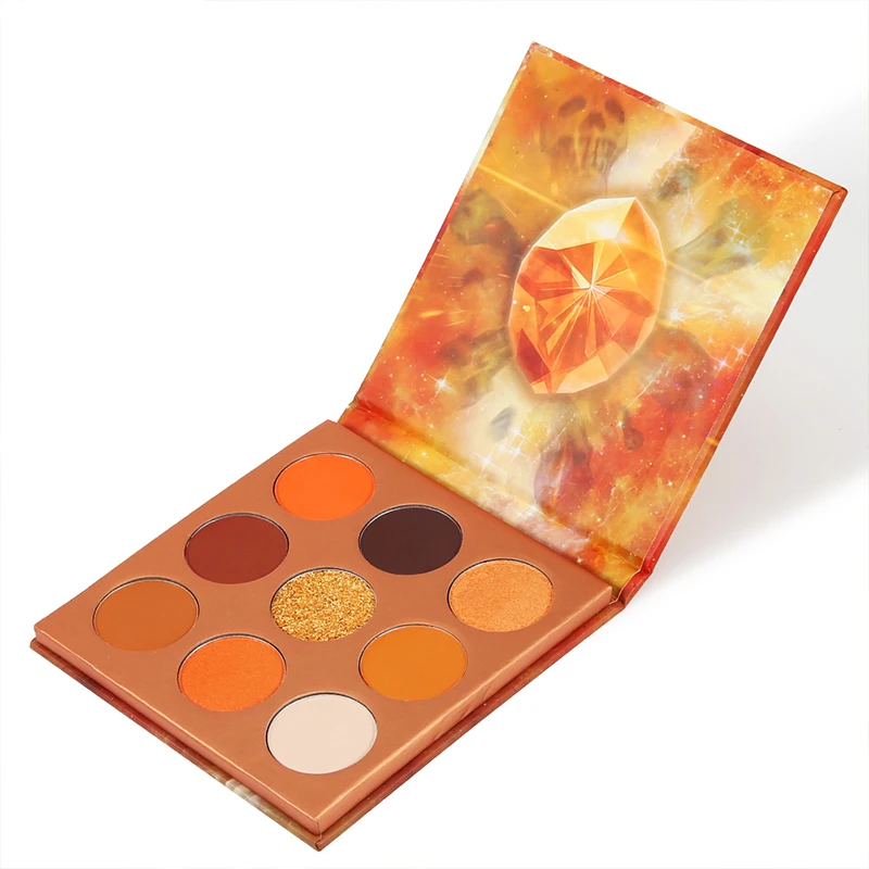 Gemstone Inspired 9 -Color Artistry Palette – High-Pigment Matte, Shimmer & Metallic Shadow Collection