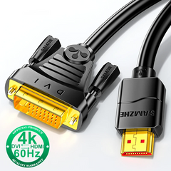 HDMI to DVI Cable 1080P/4K HD Converter Adapter for Xbox, PS4, TV Box, Projector & Monitor by Snagg An HDMI Cable