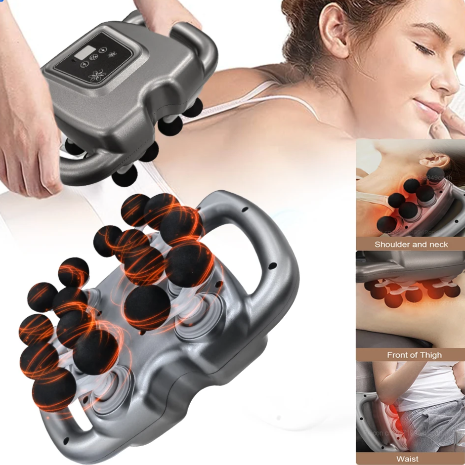 16 Head Professional Fascia Massage Gun – Full Body Wireless Muscle Relaxation System