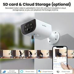 2K Solar Powered Wireless Security Camera Motion Detection & Two-Way Audio by Snagg An Outdoor Camera