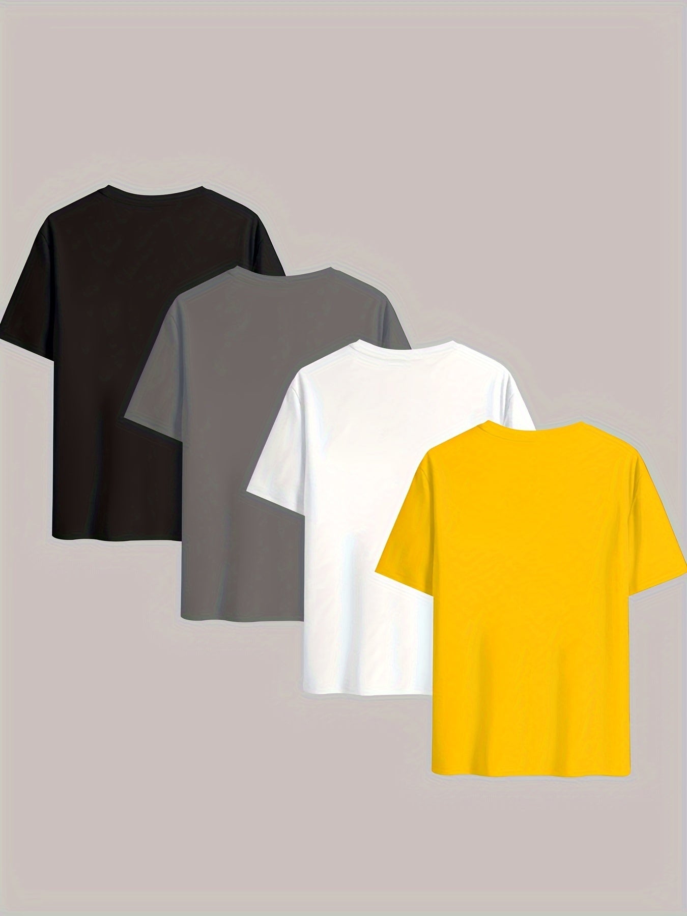 Men’s 4-Pack Trendy Pattern Print T-Shirts – Multi-Color Summer Casual Set by Snagg A Shirt