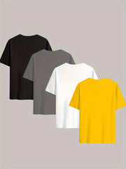 Men’s 4-Pack Trendy Pattern Print T-Shirts – Multi-Color Summer Casual Set by Snagg A Shirt