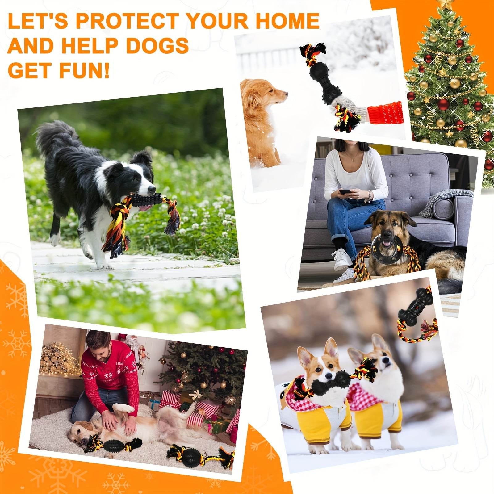 6PCS Durable Dog Chew Toy Set - SnaggIt