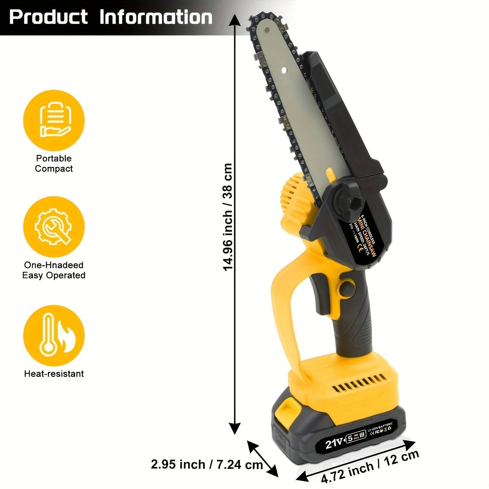 6-Inch Cordless Mini Chainsaw - SnaggIt