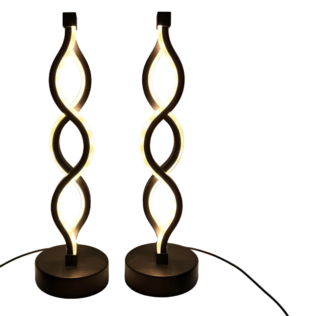 2pcs Modern Spiral LED Desk Lamps by Snagg A Table Lamp