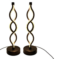 2pcs Modern Spiral LED Desk Lamps by Snagg A Table Lamp