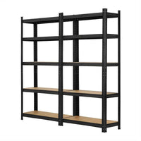 2 Pack 5 Tier Heavy Duty Garage Shelving Set