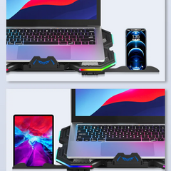 RGB Gaming Laptop Cooling Pad with LED Lighting & Wide Compatibility for 12″–17″ Laptops by Snagg A Cooling Pad