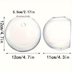 6pcs Glass Hanging Flower Vases – 4.7" by Snagg A Wall Planter