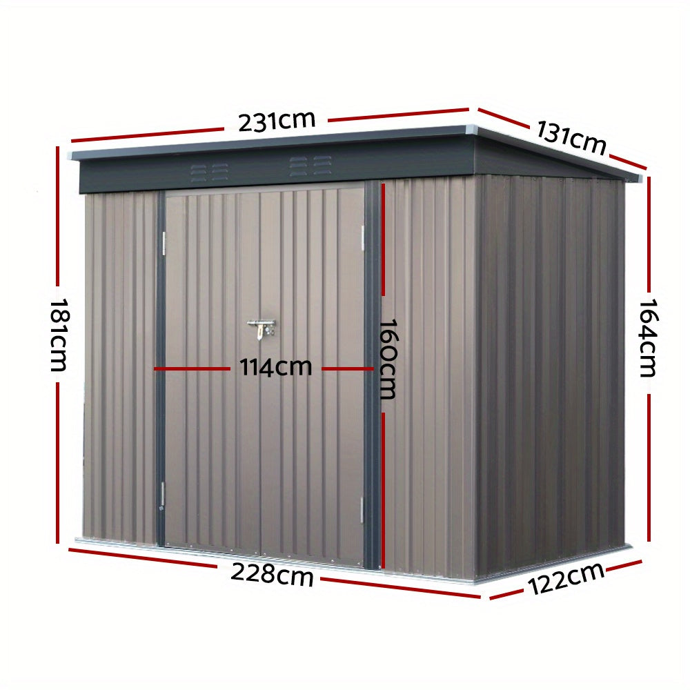 2.31×1.31m Metal Outdoor Garden Shed by Snagg A Shed