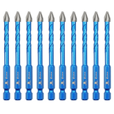 10 Pcs Hex Drill Bit Set 6/8/10mm Carbide Masonry Multifunction Drill Bit