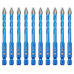10 Pcs Hex Drill Bit Set 6/8/10mm Carbide Masonry Multifunction Drill Bit