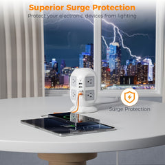 3M Tower Power Strip – 8-Way Extension by Snagg An Extension Cable